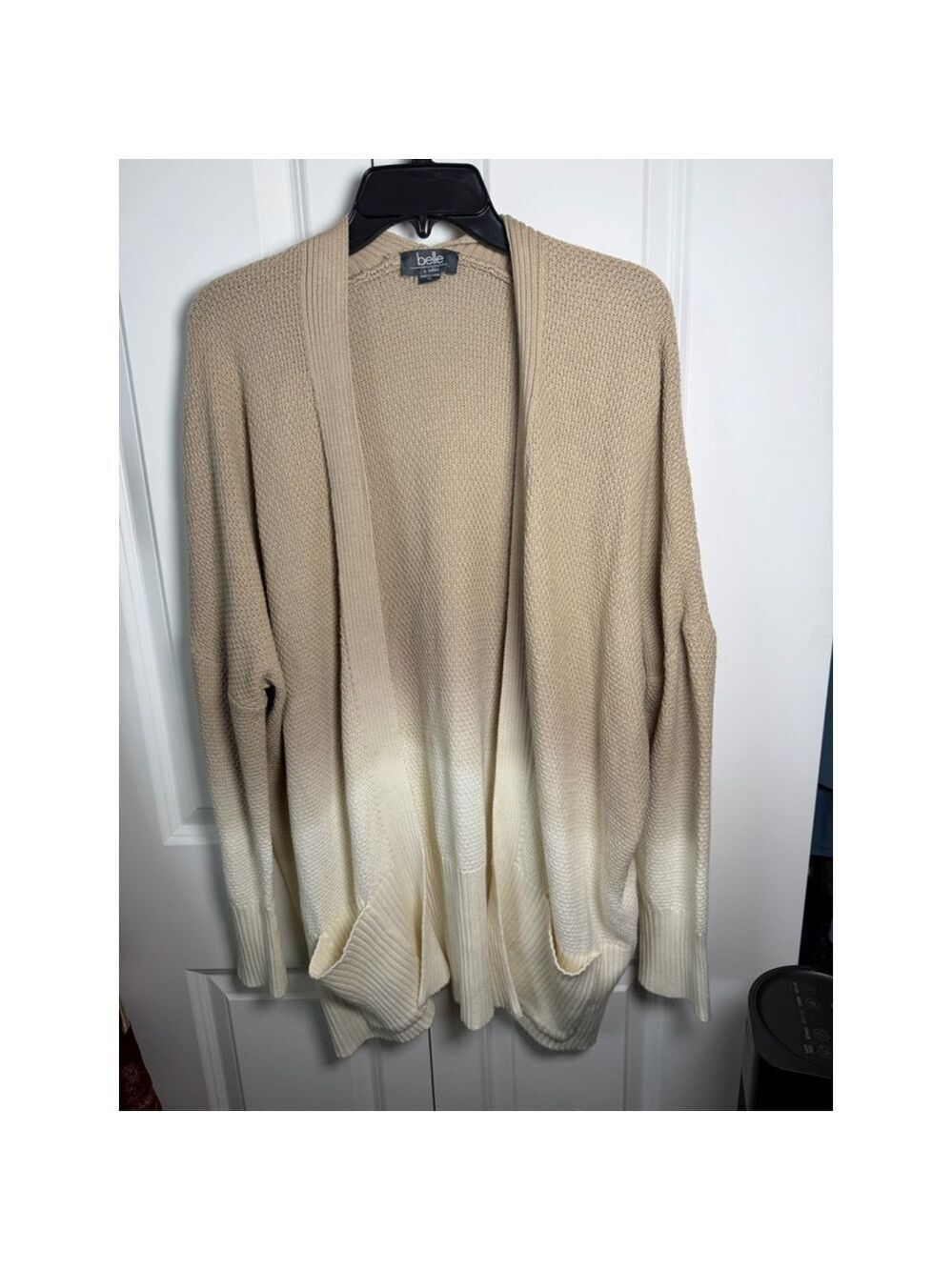 Belle by Belldini Ombre Cardigan XL Beige White